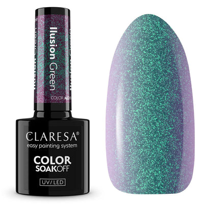 Claresa UV-LED-Gel-Nagellack, 5 ml, Farbe Alchemie – Illusionsgrün
