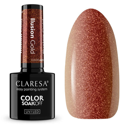 Claresa UV-LED-Gel-Nagellack, 5 ml, Color Alchemy – Illusion Gold