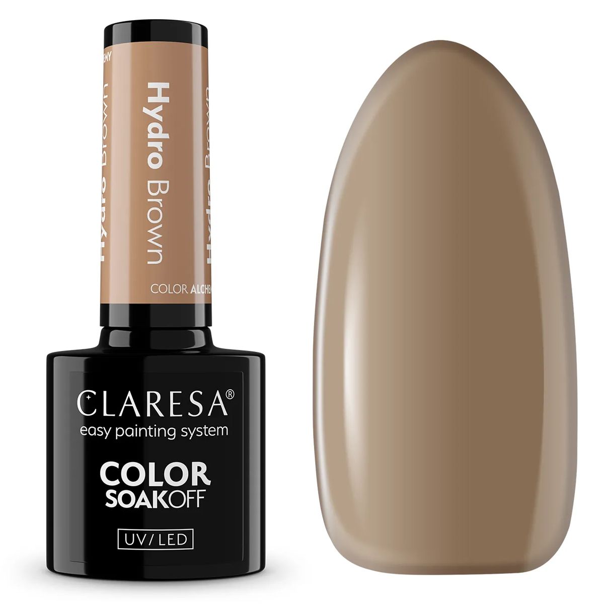 Claresa UV-LED-Gel-Nagellack, 5 ml, Farbalchemie – Hydrobraun
