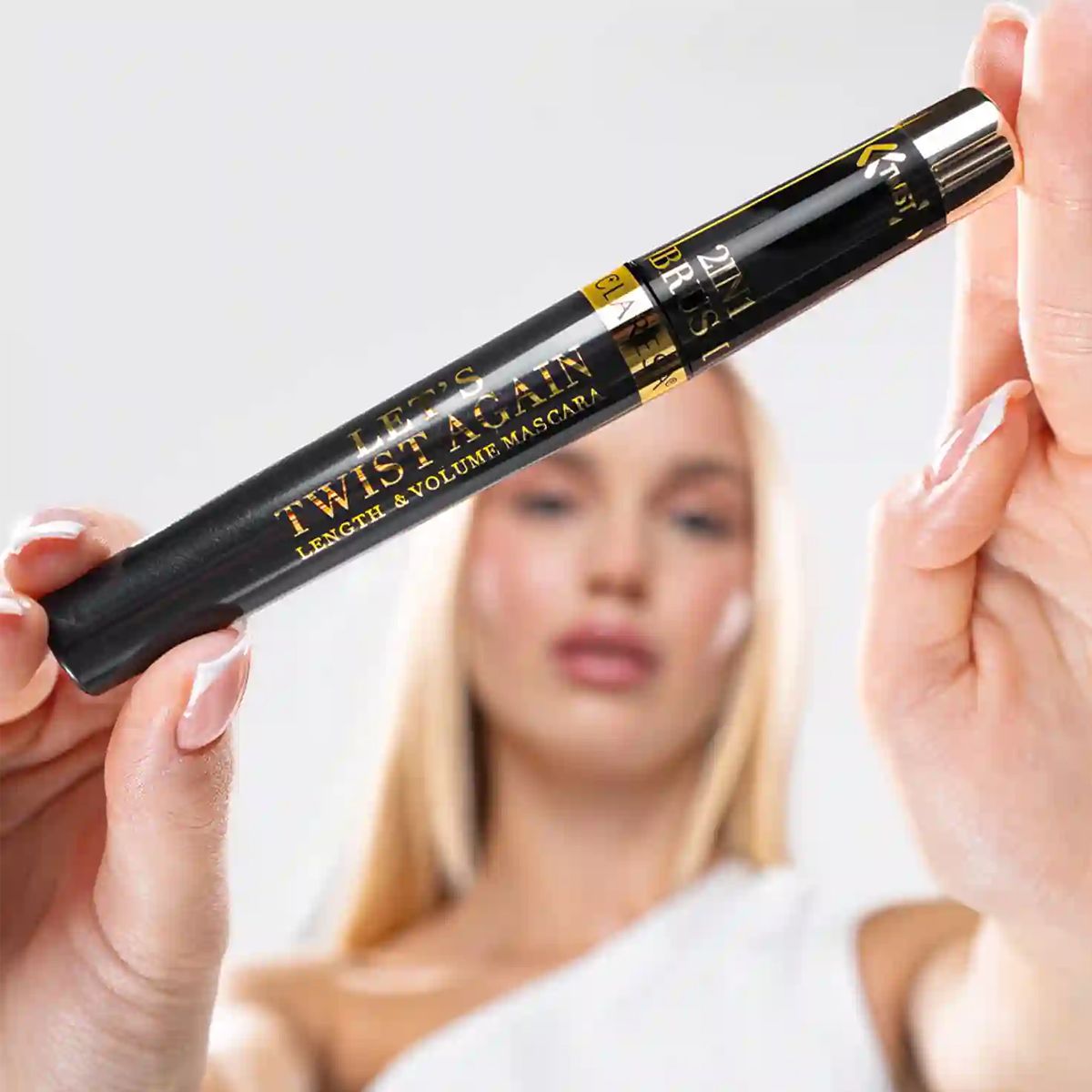 Claresa Let's Twist Again 2-in-1-Längen-Volumen-Mascara in Schwarz
