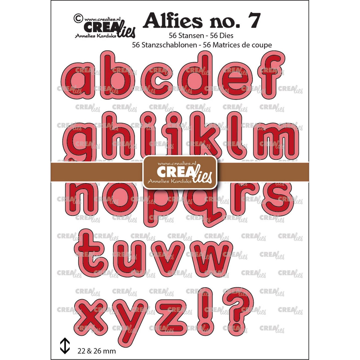 Crealies • Alfies stirbt Alphabet 07 Kleinbuchstaben