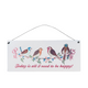 Clayre Eef Hängeschild „Today is all I need to be happy“ 25x11cm