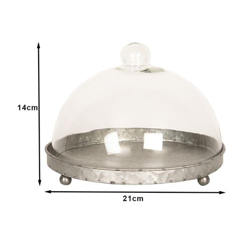 Clayre Eef Clayre EEF Stolp 6gl2491 Grau transparent 21x15 cm