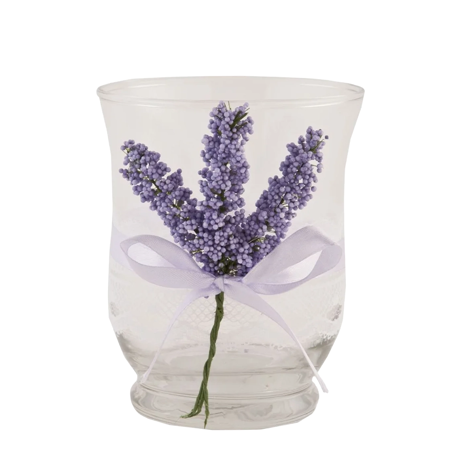 Clayre Eef Teelichthalter Glas Lavendel ø8x10cm
