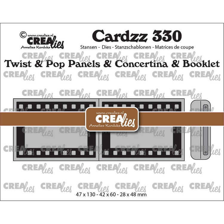 Crealies • Cardzz Twist Pop A5-Panels, Leporello-Minibuch, Filmstreifen