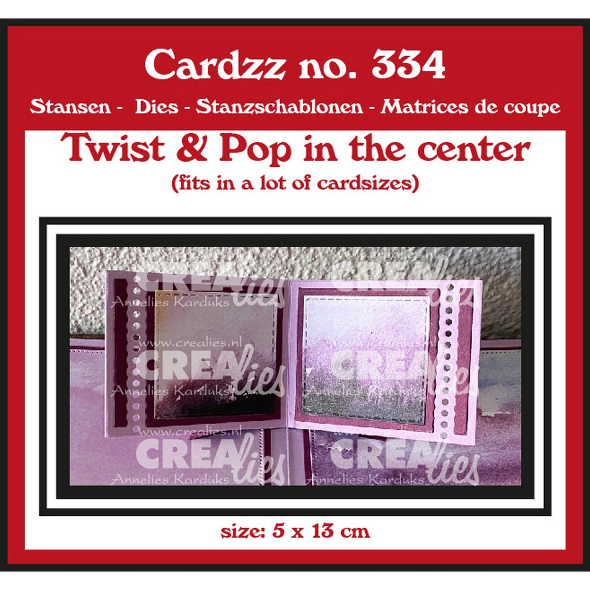 Crealies • Cardzz Twist Pop in der Mitte