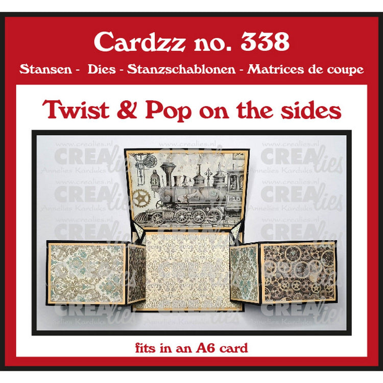 Crealies • Cardzz-Stanzform mit Twist-Pop auf beiden Seiten