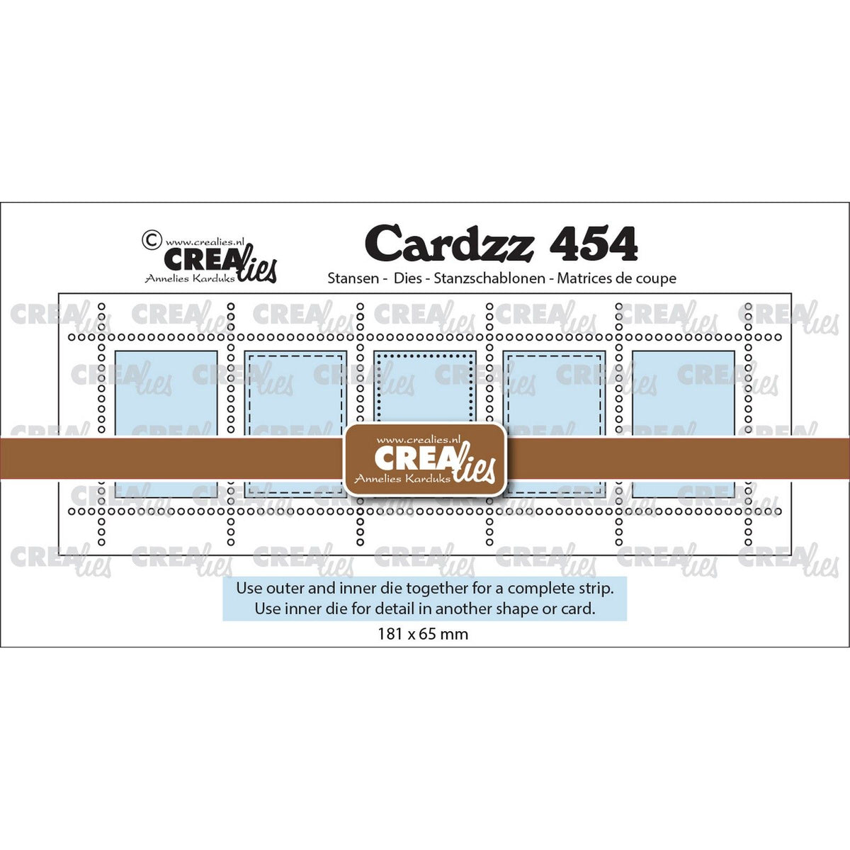 Crealies • Cardzz Stempelstreifen XL, 5x vertikale Rechtecke