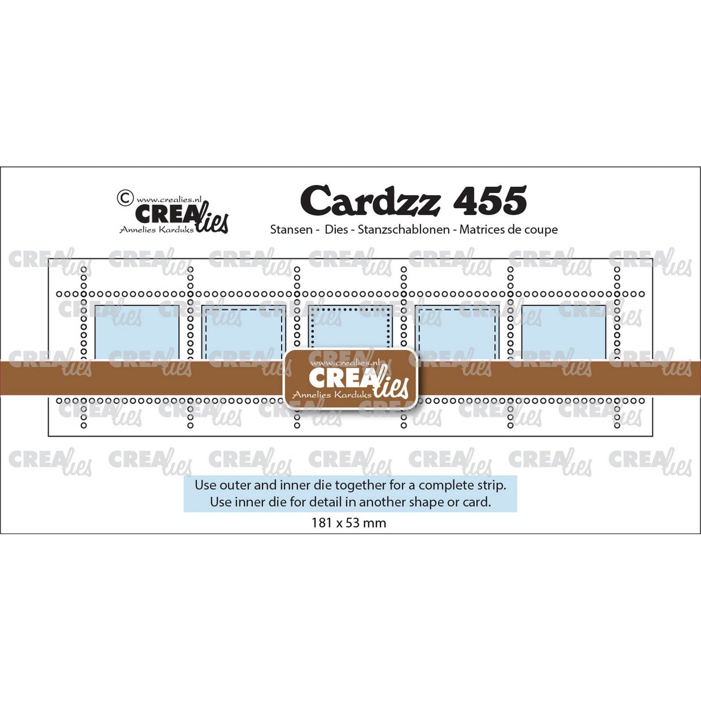 Crealies • Cardzz Stempelstreifen XL 5x Quadrate