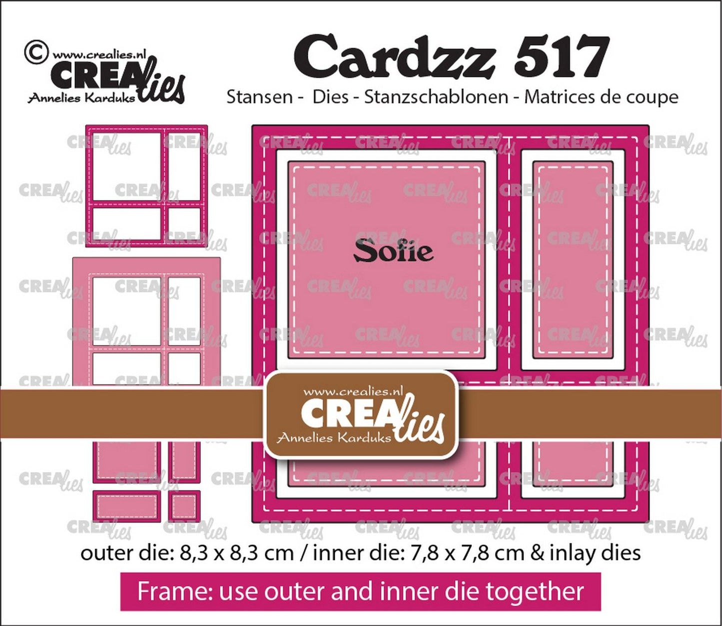Crealies • Cardzz-Rahmeneinlagen Sofie