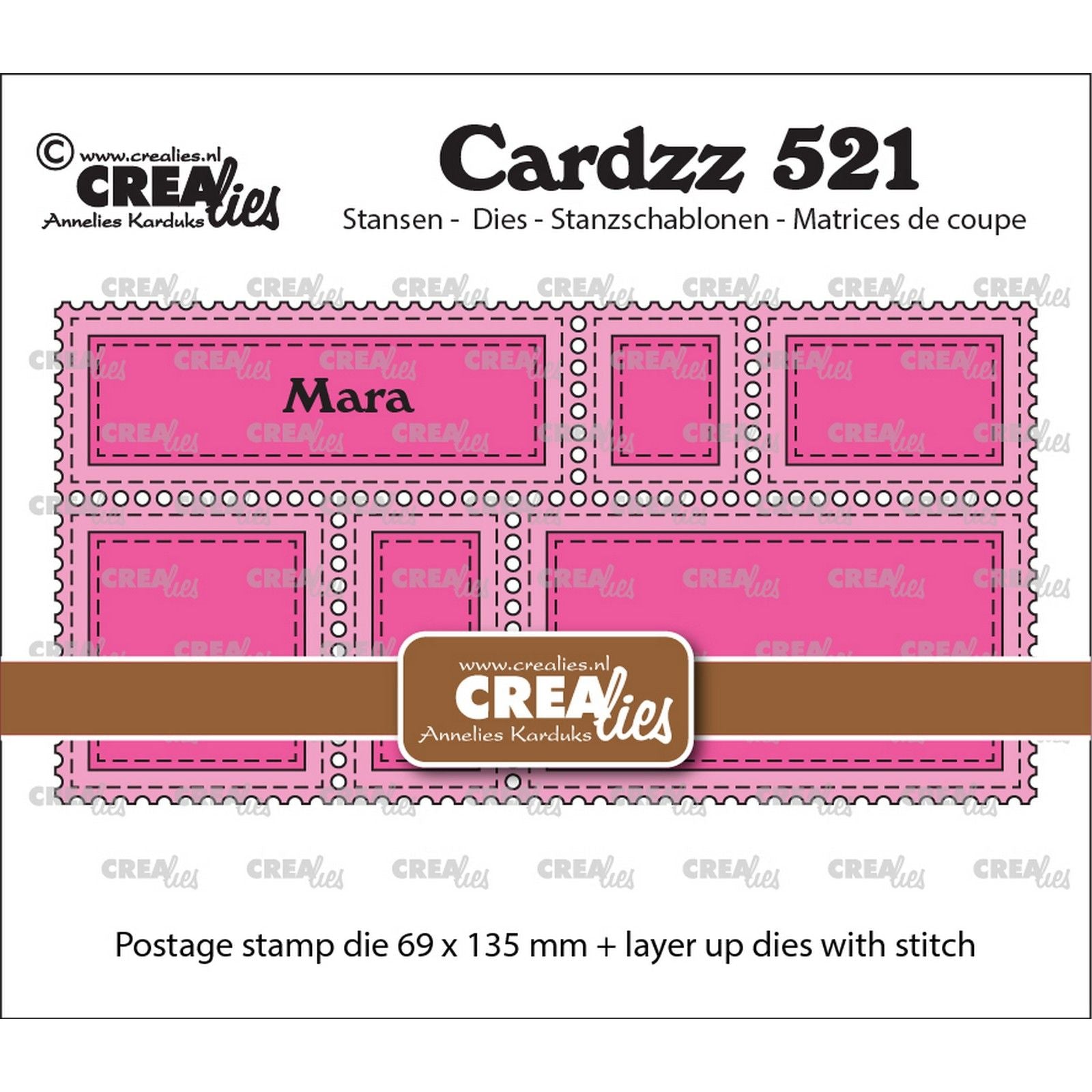 Crealies • Cardzz Stanzformen Stempelrahmen Mini Slimline Mara