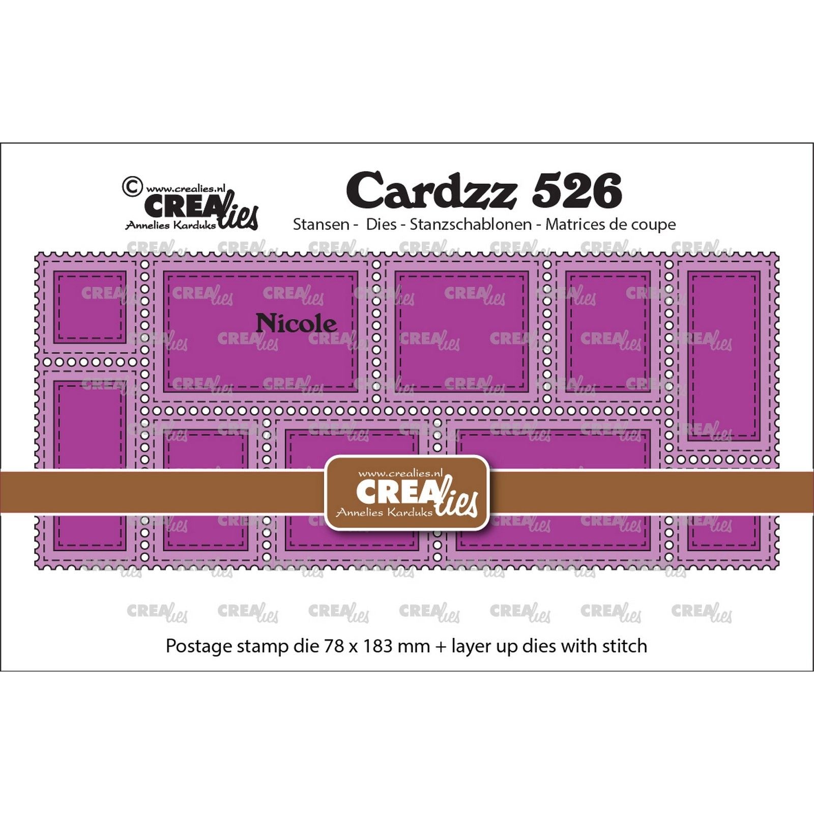 Crealies • Cardzz Stanzformen Stempelrahmen Slimline Nicole