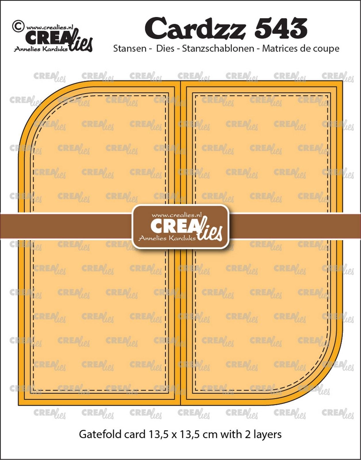 Crealies • Cardzz-Gatefold-Karte mit 2 abgerundeten Ecken