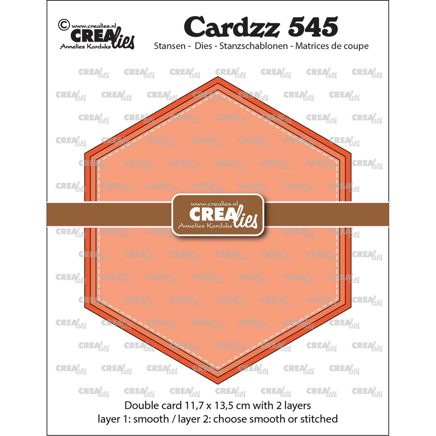 Crealies • Cardzz Doppelkarten-Sechseck
