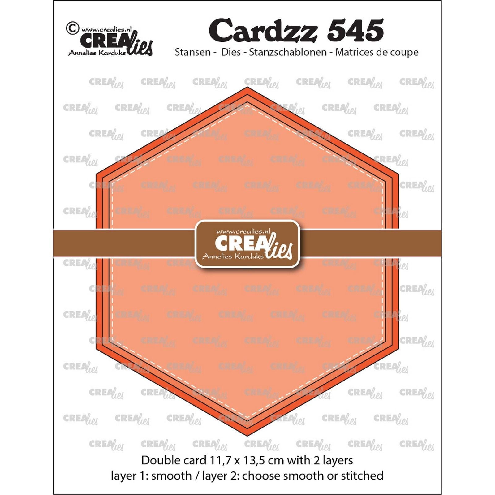 Crealies • Cardzz Doppelkarten-Sechseck