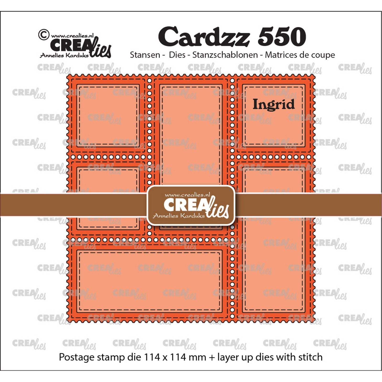 Crealies • Cardzz-Schneideschablone, Stempelrahmen, Ingrid