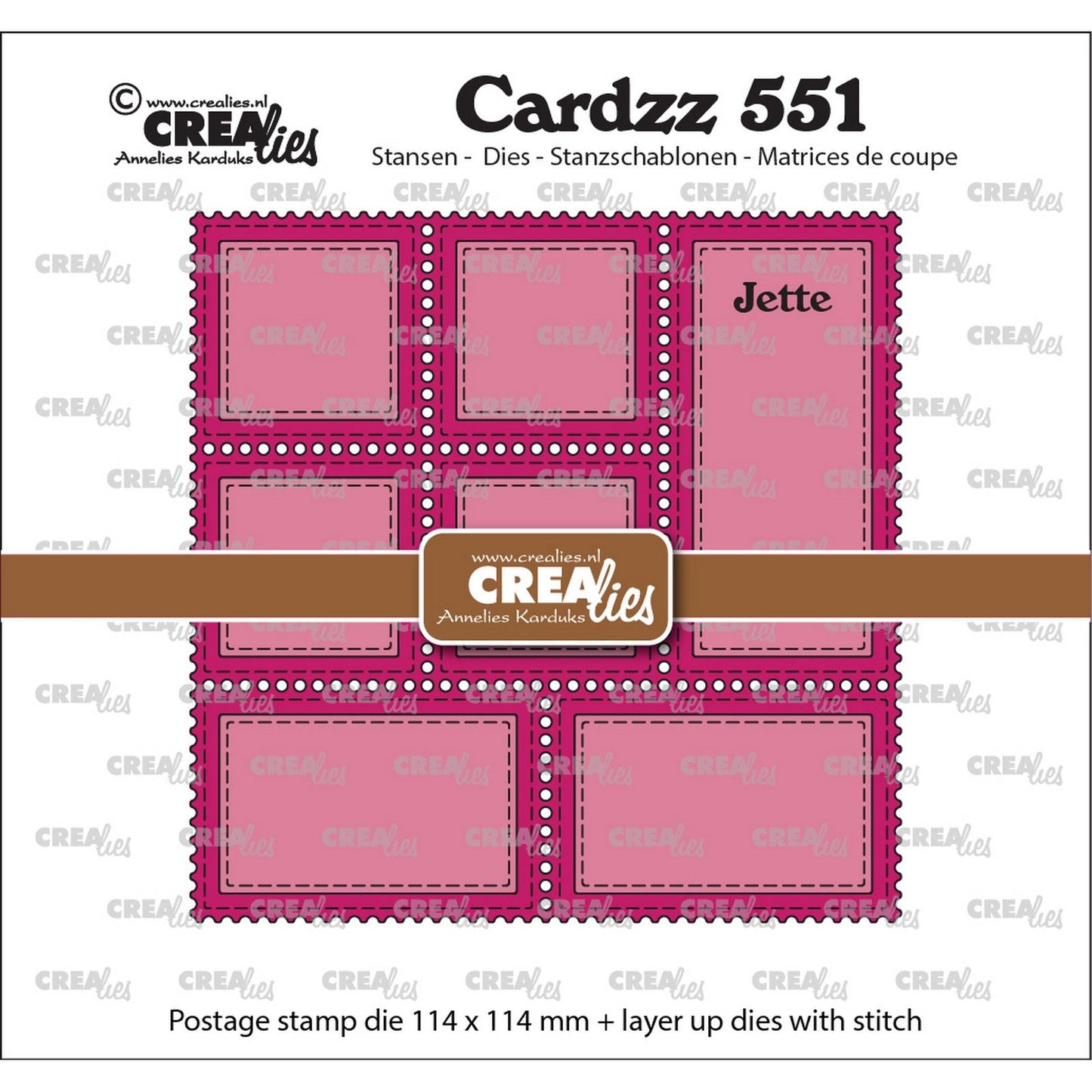 Crealies • Cardzz-Schneideschablone, Stempelrahmen, Jette