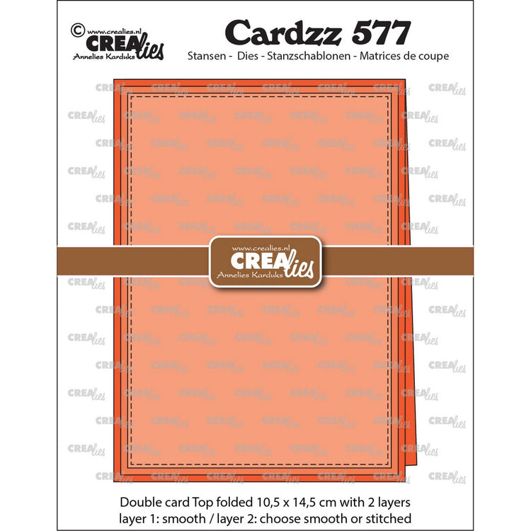 Crealies • cardzz Doppelkarte 10,5 x 14,5 cm (oben falten)