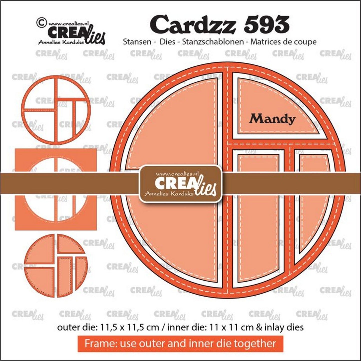 Crealies • Cardzz-Rahmeneinlage Mandy