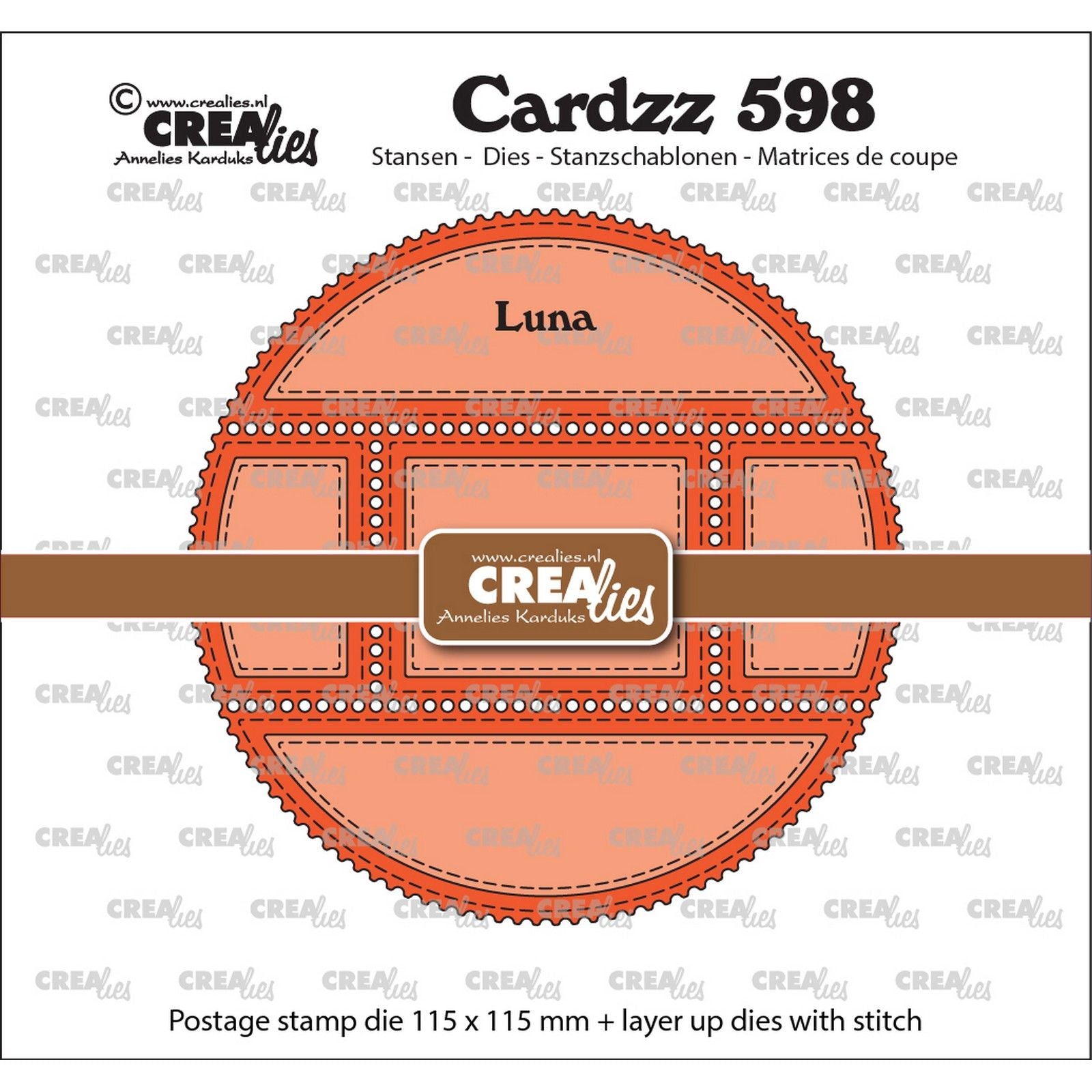 Crealies • Cardzz-Schneideschablone, Stempelrahmen, Luna