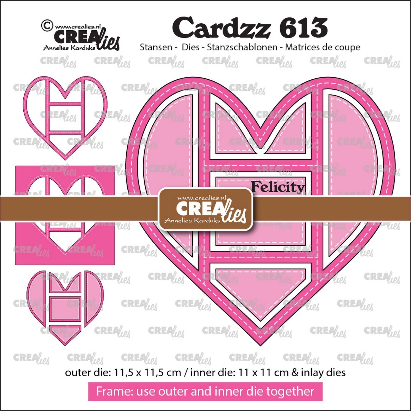 Crealies • Cardzz Frame Inlay Herzlichen Glückwunsch