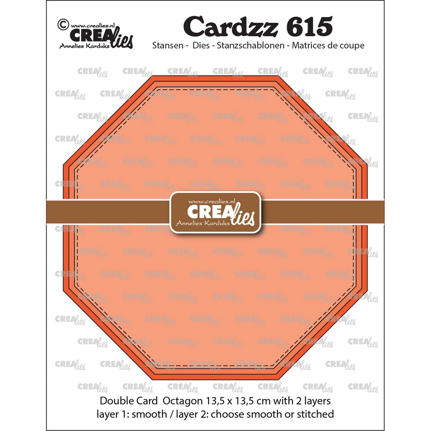 Crealies • Cardzz Doppelkarte Achteck