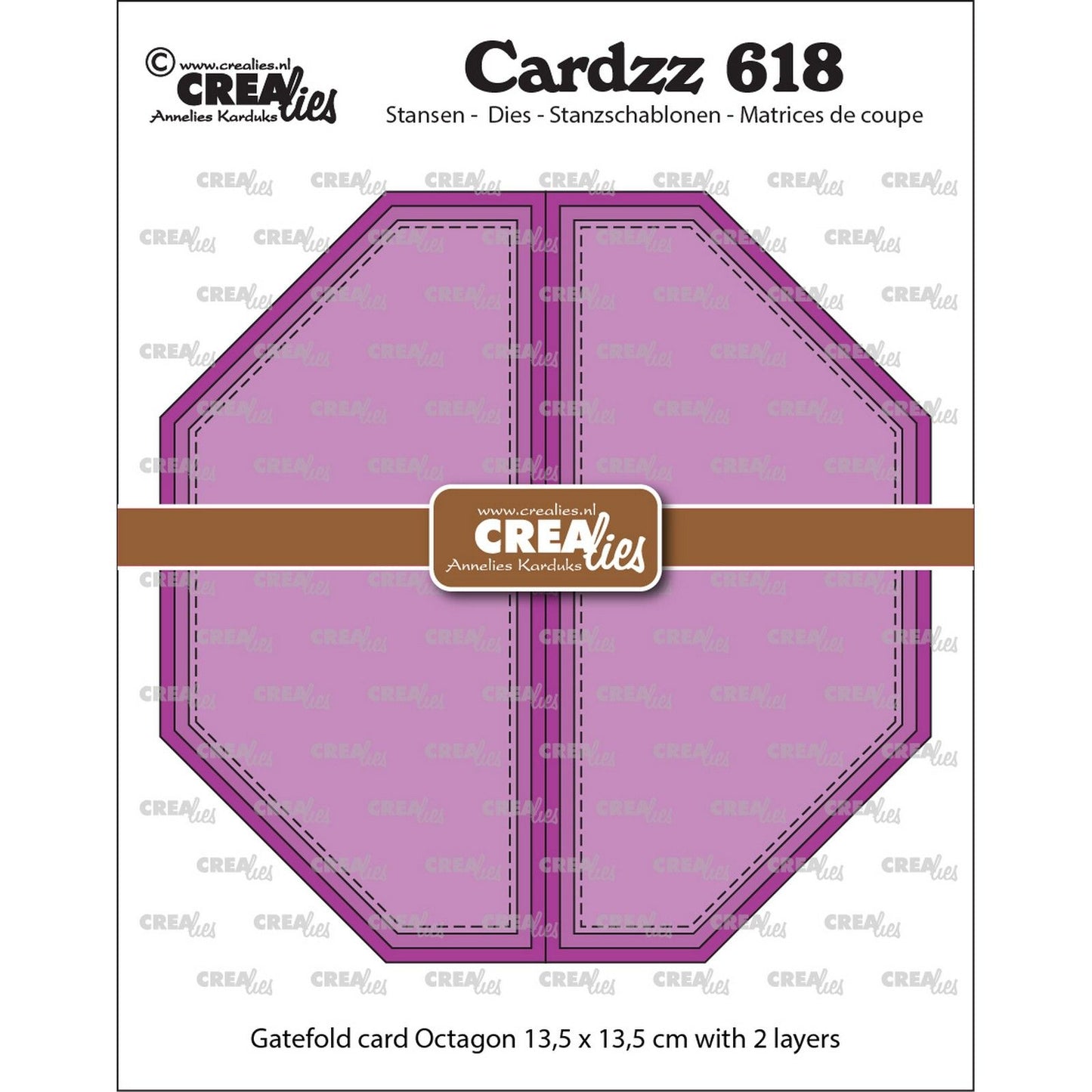 Crealies • Cardzz Gatefold-Karte Achteck