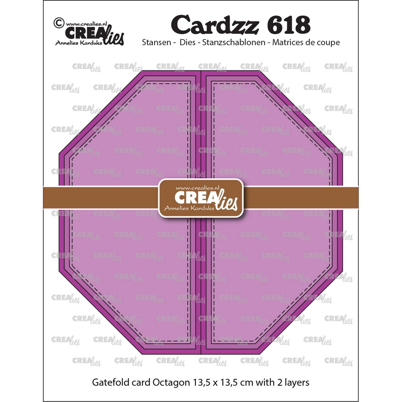 Crealies • Cardzz Gatefold-Karte Achteck