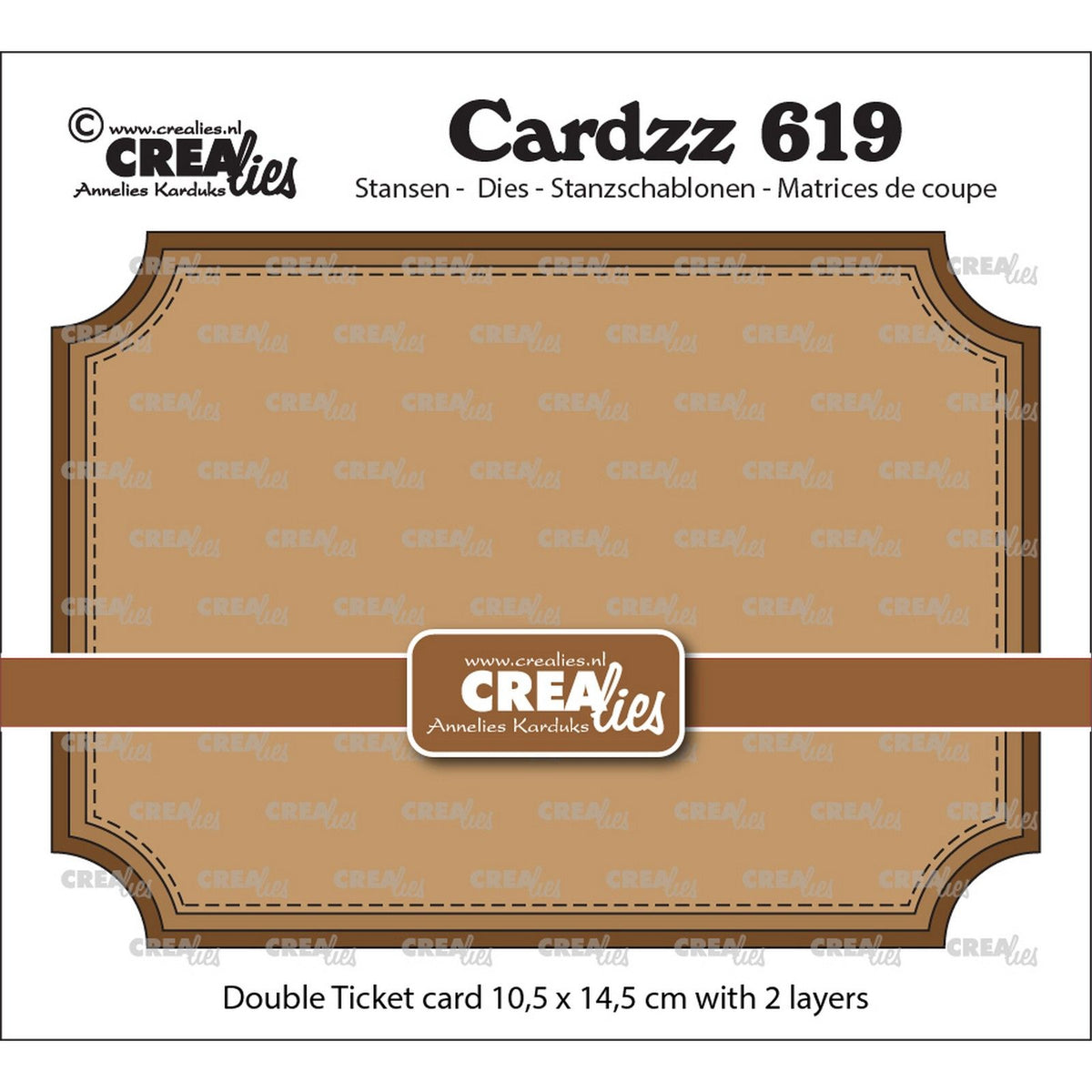 Crealies • cardzz Doppelkartenticket