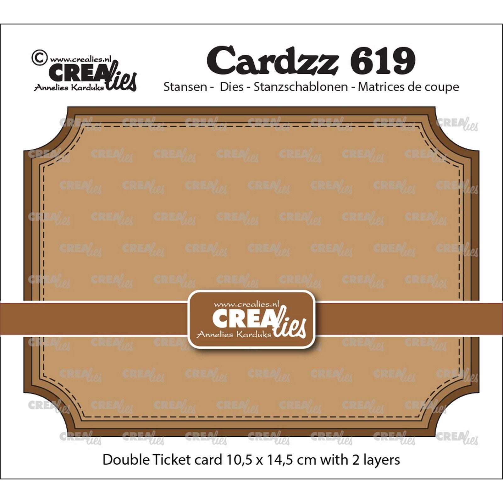 Crealies • cardzz Doppelkartenticket