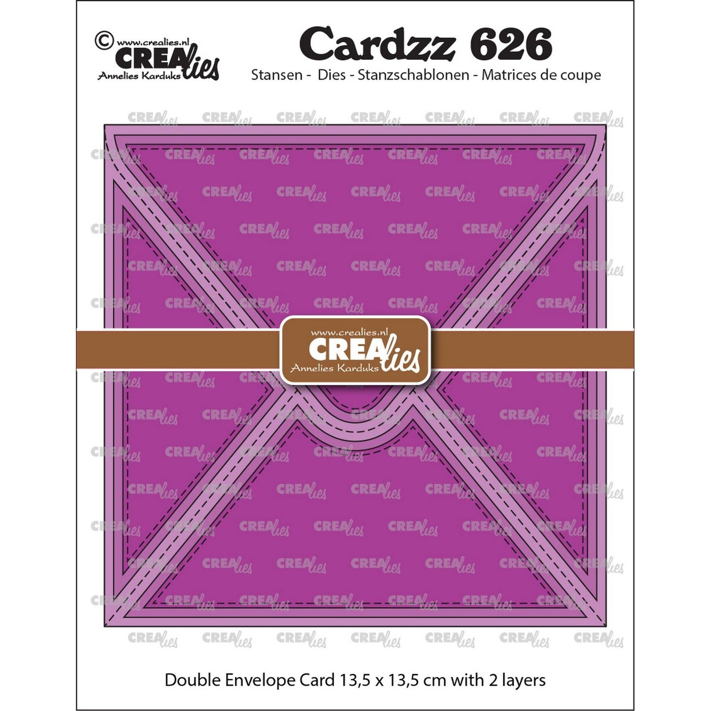 Crealies • Cardzz Doppelumschlagkarte, quadratisch