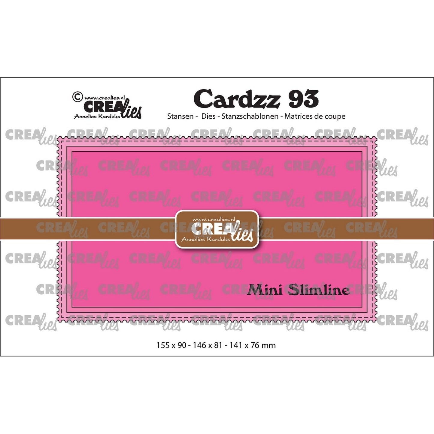 Crealies • Cardzz Stanzformen Mini Slimline M mit Stempelkante