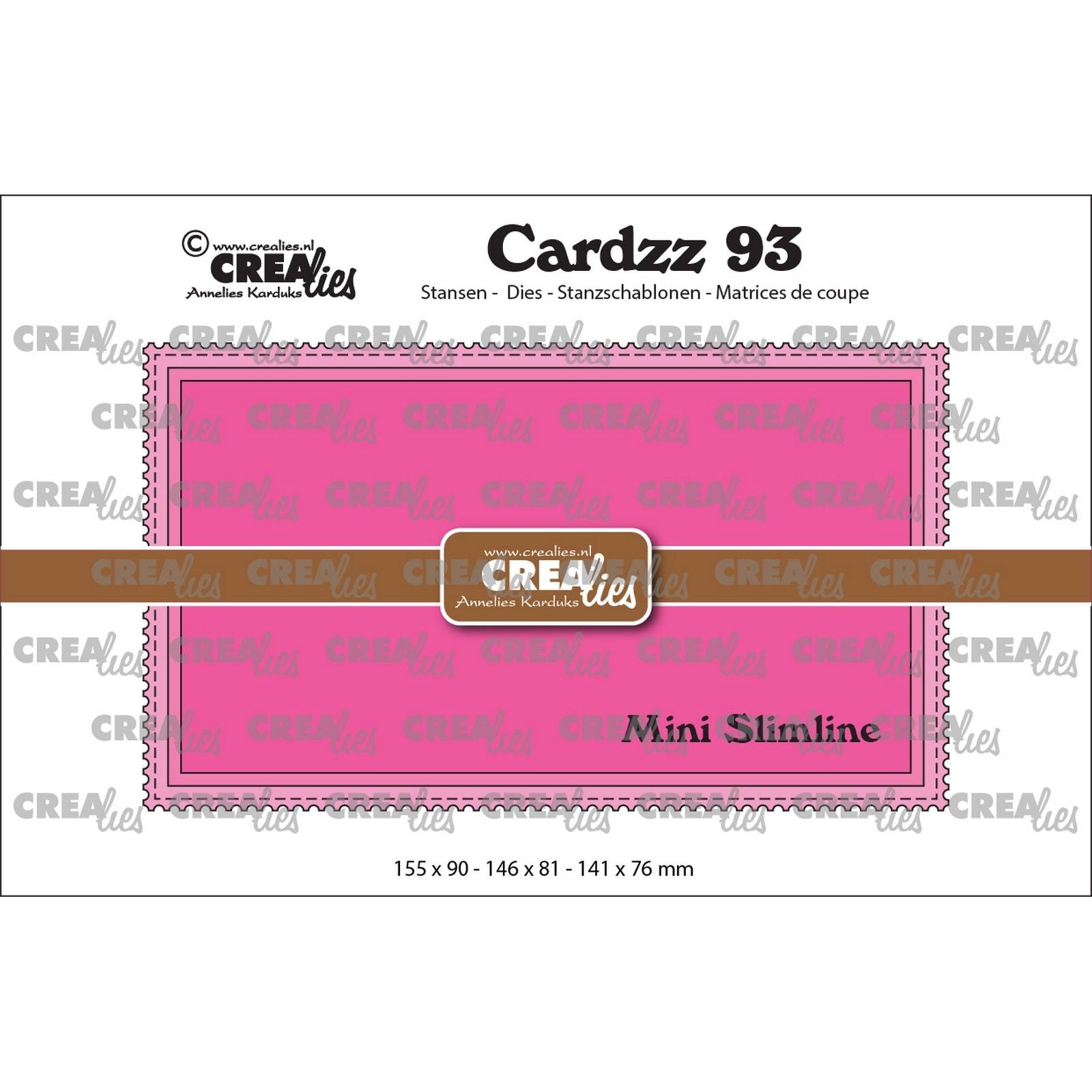Crealies • Cardzz Stanzformen Mini Slimline M mit Stempelkante