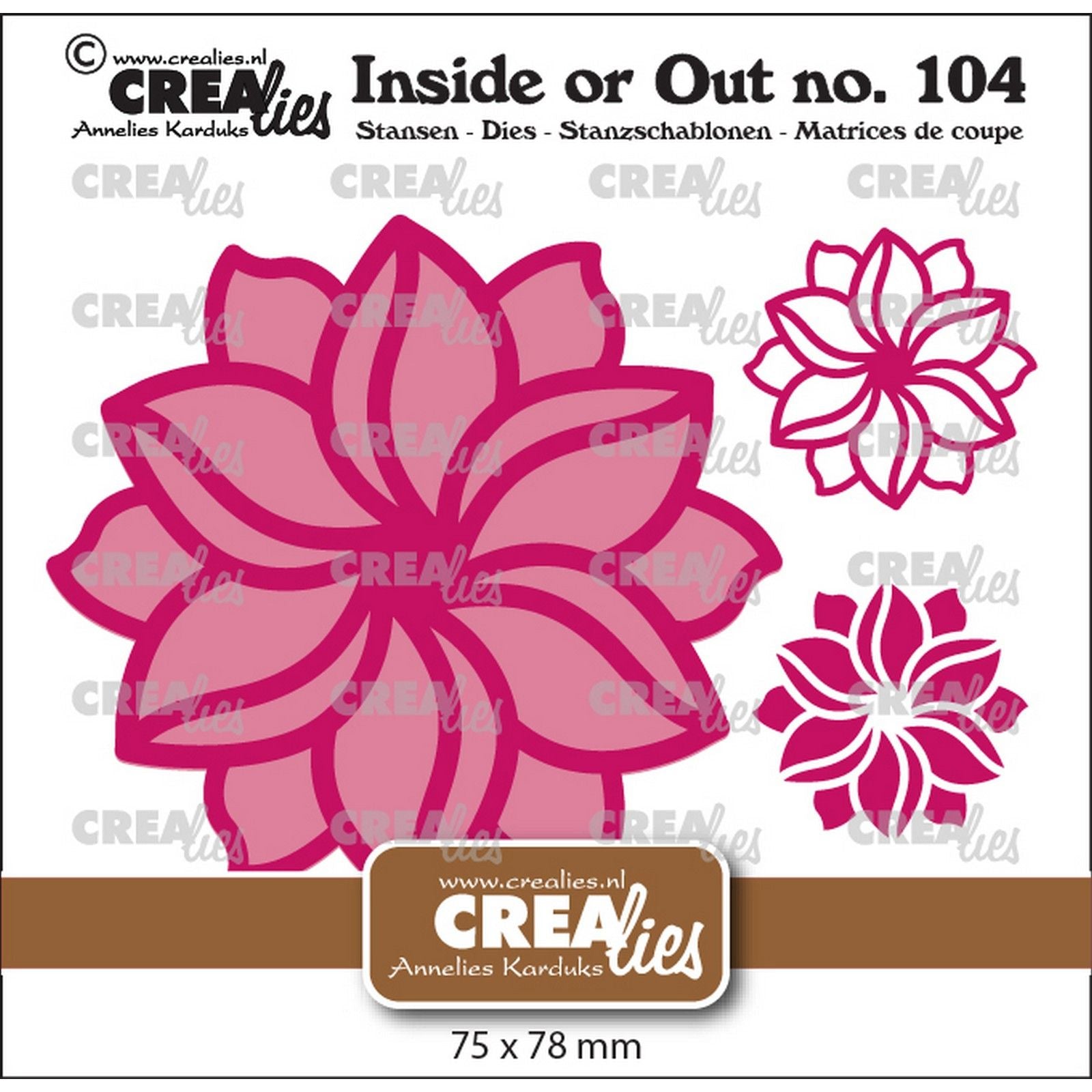 Crealies • innen oder außen Fantasieblume groß