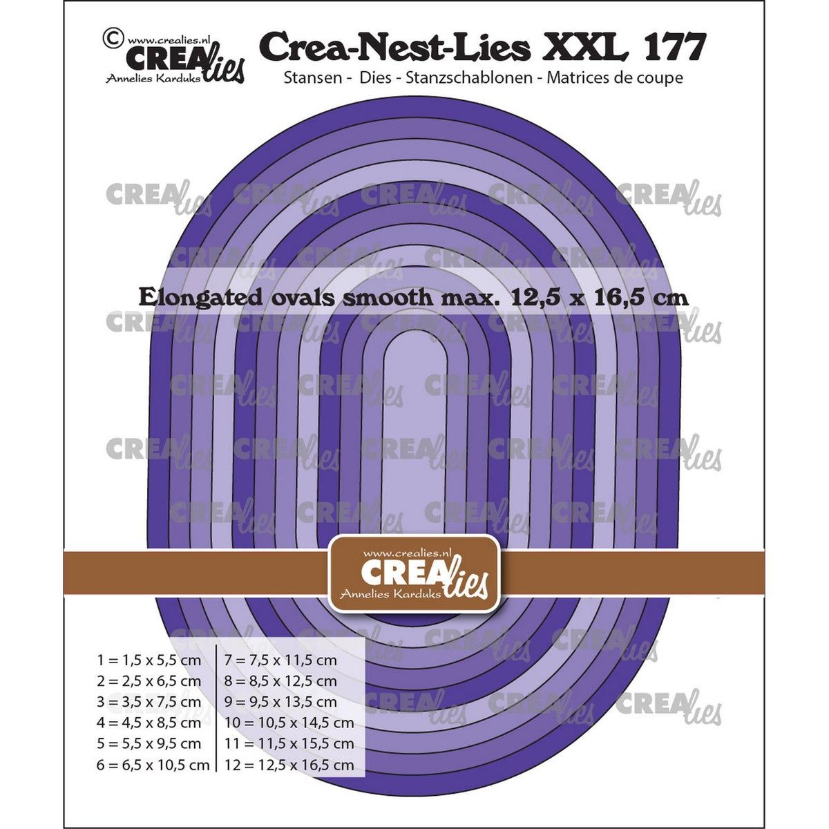 Crealies • crea-nest-lies xxl stretched ovals glatt (passt unter xxl175)
