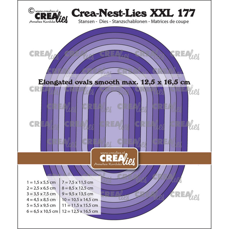 Crealies • crea-nest-lies xxl stretched ovals glatt (passt unter xxl175)