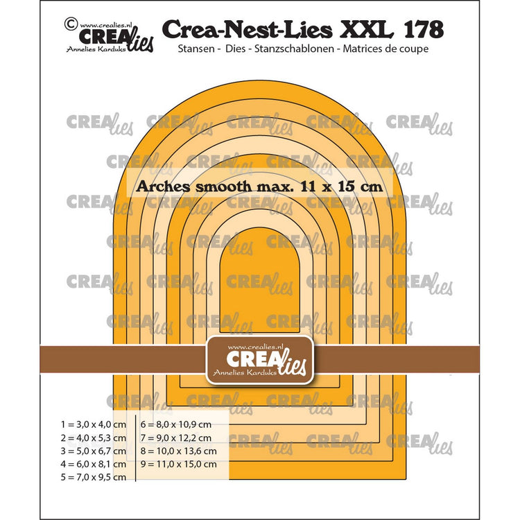 Crealies • crea-nest-lies xxl Bögen glatt (passt unter xxl176)