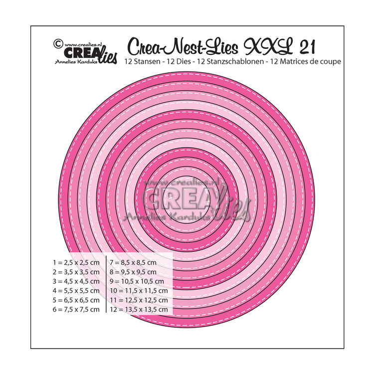 Crealies • Crea-Nest-Lies XXL-Schneideschablone Nr. 21 Kreise