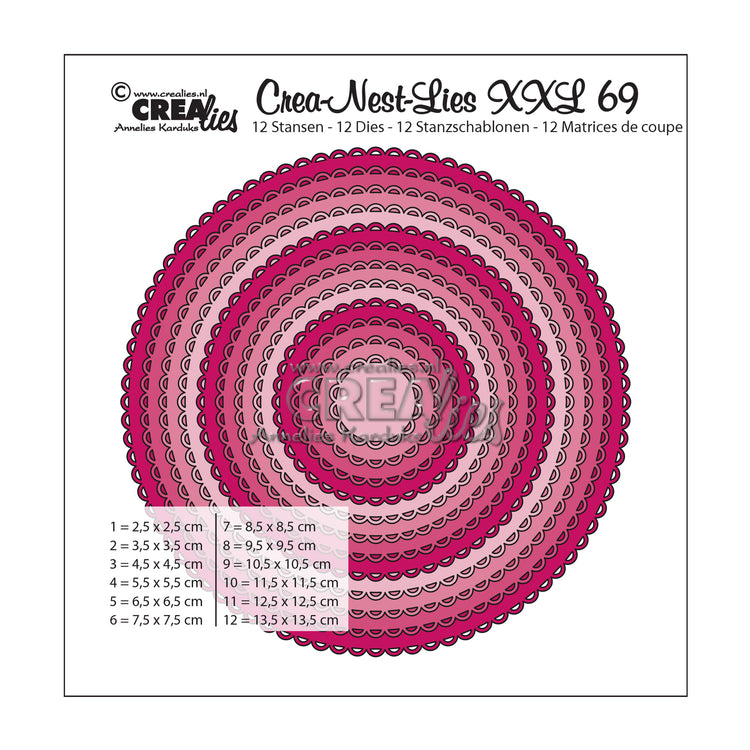 Crealies • Crea-Nest-Lies XXL-Schneideschablone Nr. 69 Kreise