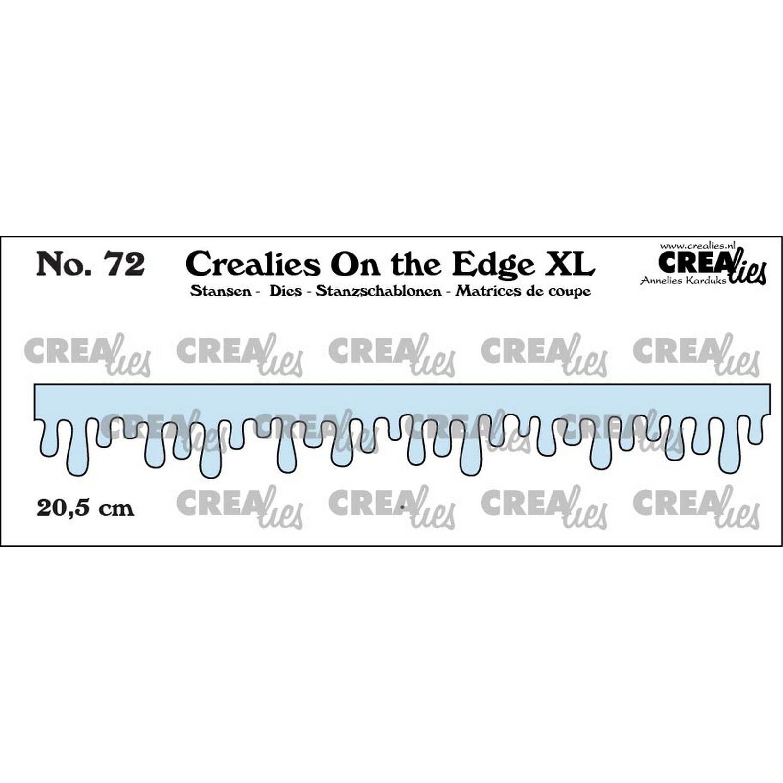 Crealies • am Rand XL-Stanzform, Eiszapfen, tropfende Honigglasur