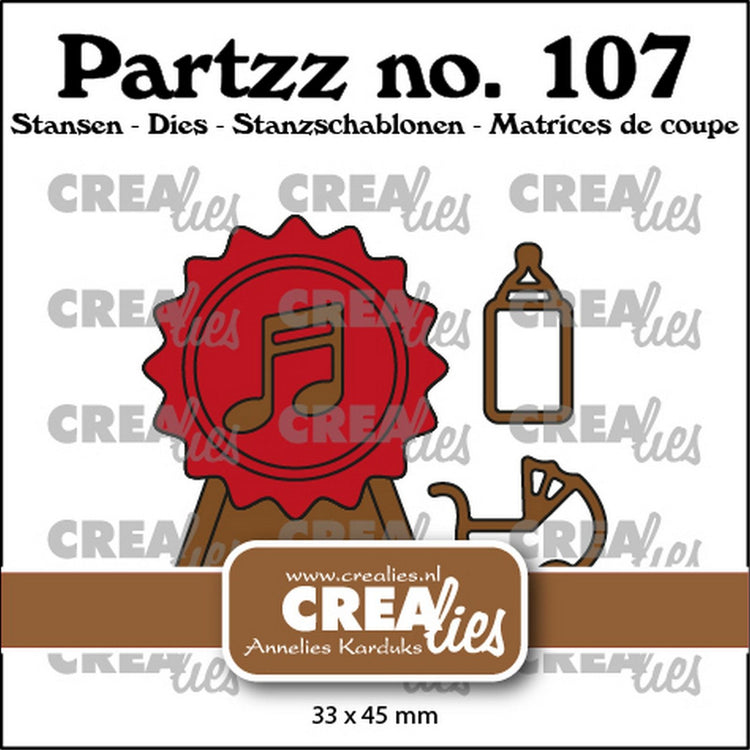 Crealies • Partzz stirbt aus künstlichem Wachs, Siegel, Baby