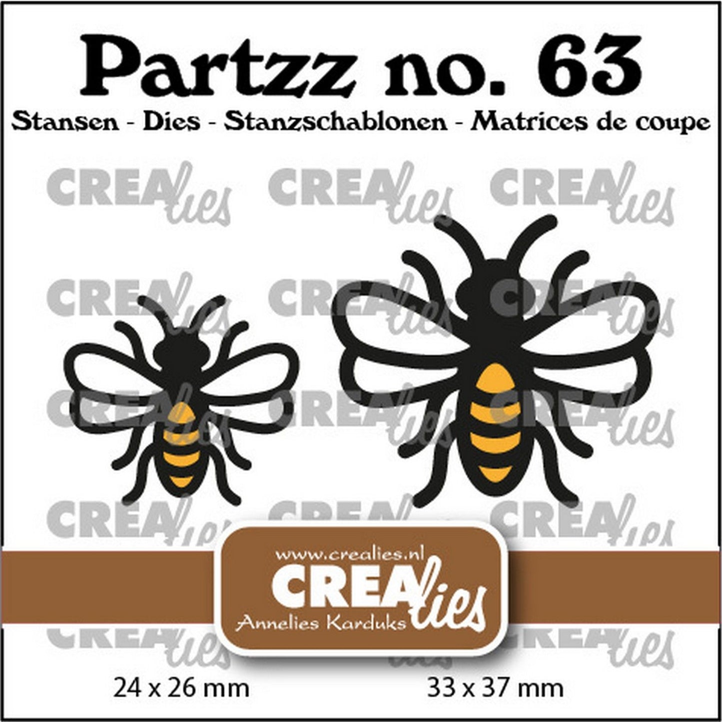 Crealies • partzz Schneideformen Bienen klein und mittel