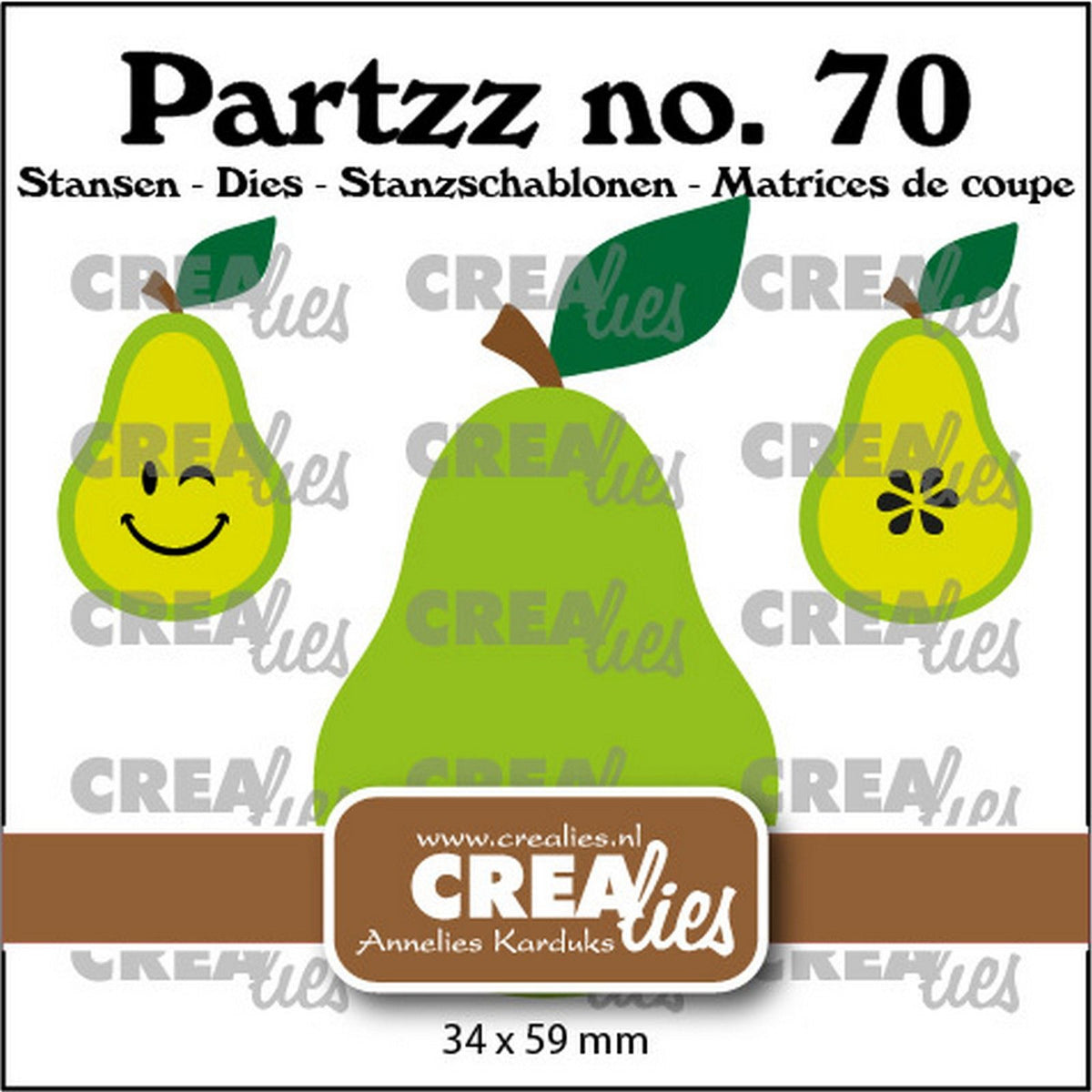 Crealies • partzz Schnittschablone Birne groß