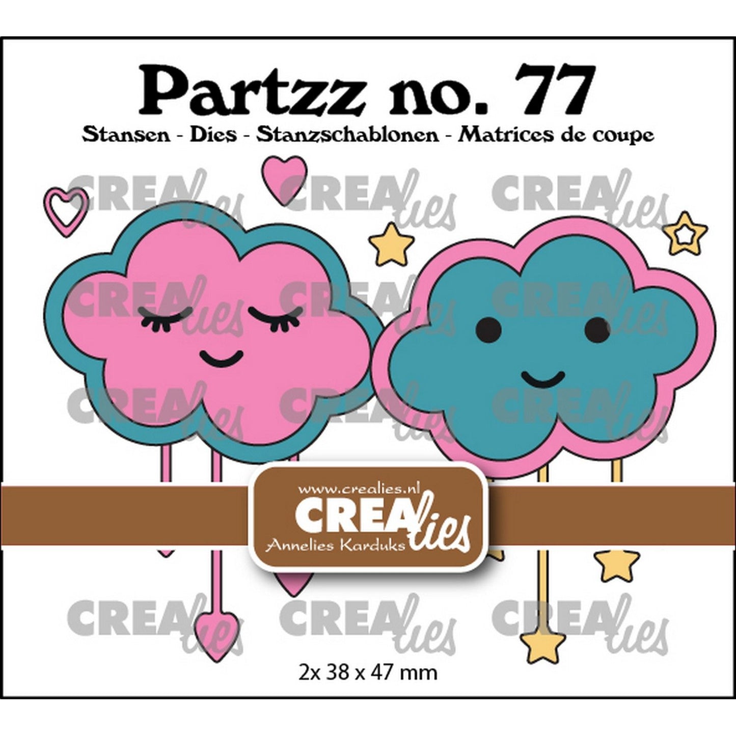 Crealies • partzz fröhliche Wolken