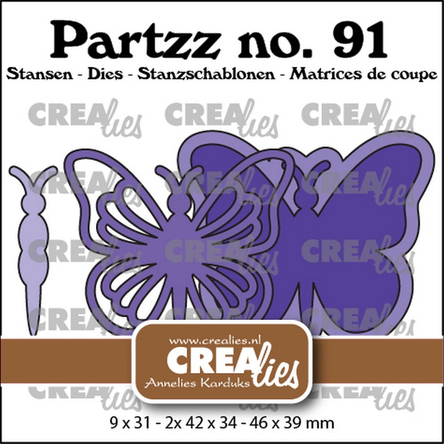 Crealies • Schmetterlings-Stanzform, groß