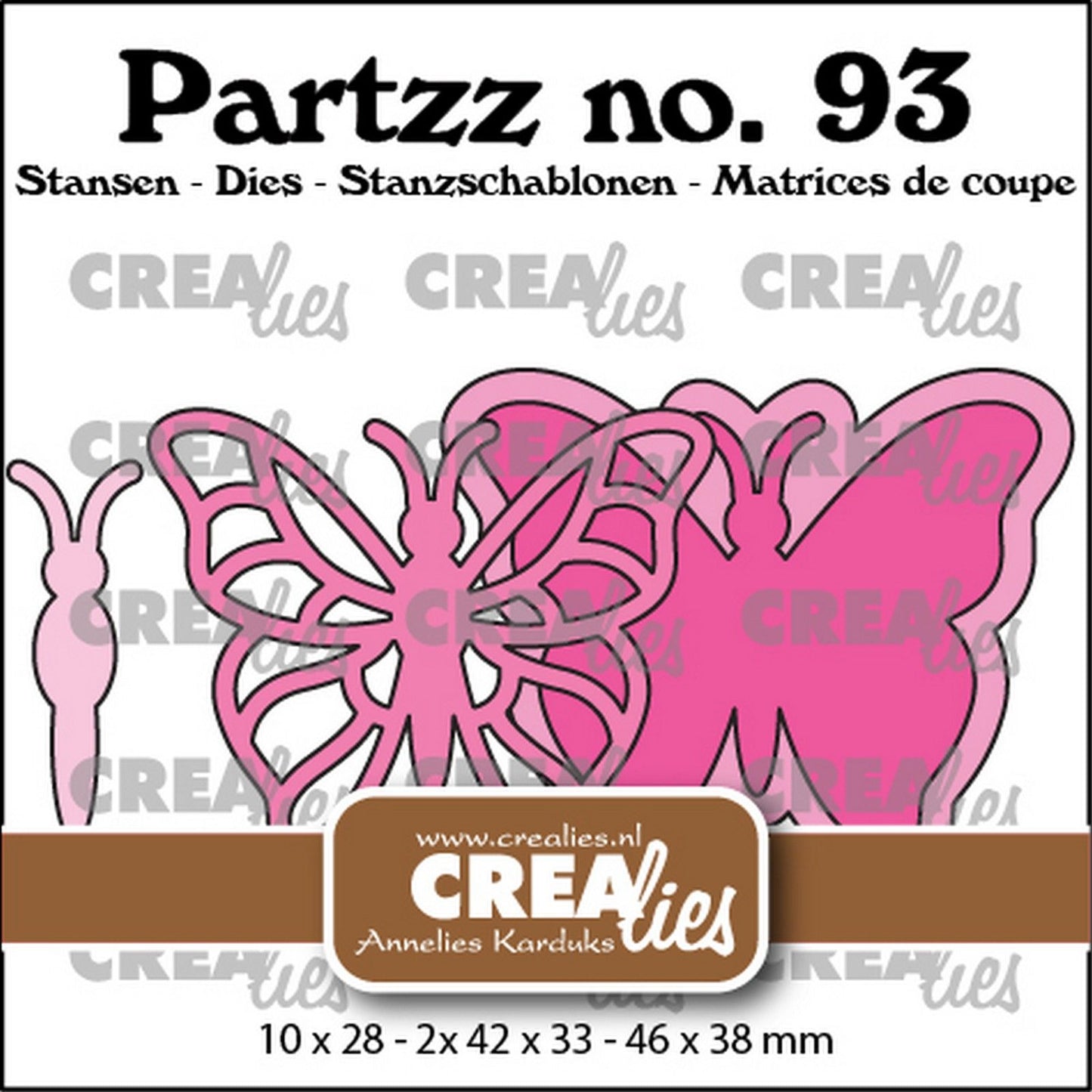 Crealies • Schmetterlings-Stanzform B, groß