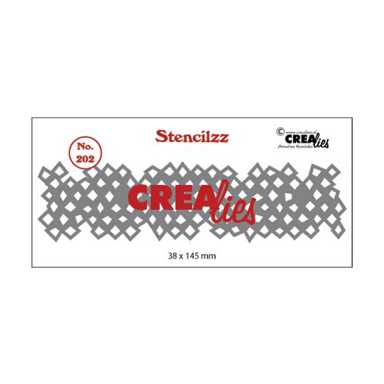 Crealies • stencilzz Nr. 202 wackelige Quadrate