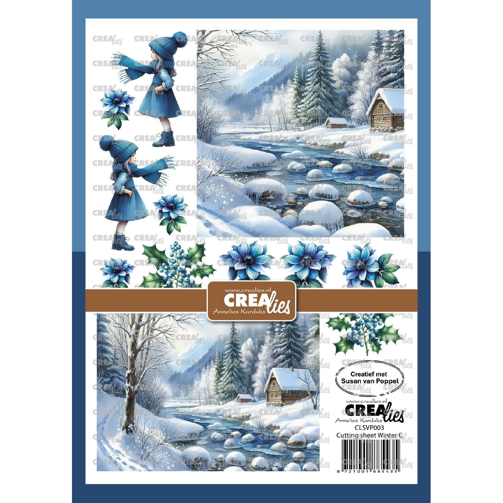 Crealies • Ausschneidebogen Winter c 8 Blatt
