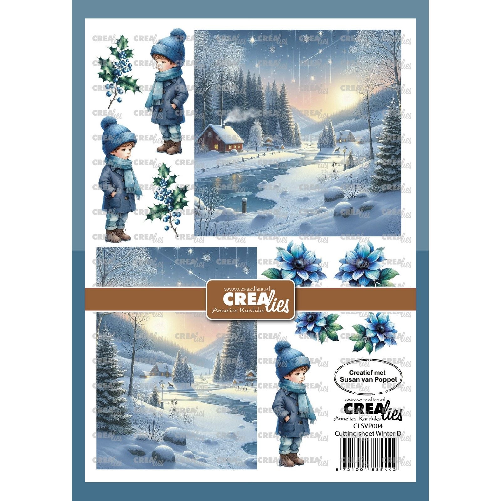 Crealies • Ausschneidebogen Winter d 8 Blatt