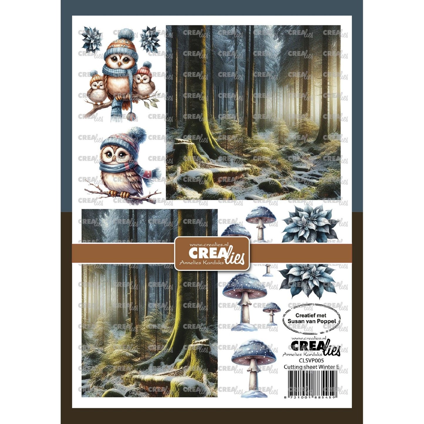 Crealies • Ausschneidebogen Winter e 8 Blatt